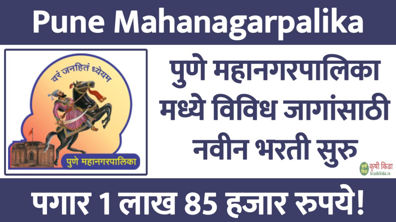 पुणे महानगरपालिका मध्ये विविध पदांसाठी नवीन भरती सुरु! पगार 1 लाख 85 हजार रु.! मुलाखत देऊन मिळवा नोकरी! Pune Mahanagarpalika Recruitment 2025